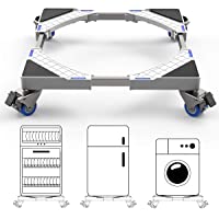 Los mejores  - Dewel Base lavadora Móvil Ajustable 44.8~69cm Soporte para Lavadora Multifuncional con 4 Ruedas Giratorias Dobles de…